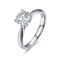 吉盟 钻石戒指女款克拉婚戒简约四爪单钻