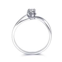 吉盟 18K金单钻钻石戒指女款  “吉光之蕊”系列