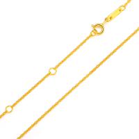 吉盟珠宝 999足金黄金项链素链弹簧扣十字链 AN011 计价 线上专款