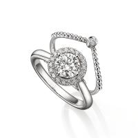 吉盟珠宝 铂金950钻石戒指 闪耀系列-深爱主戒